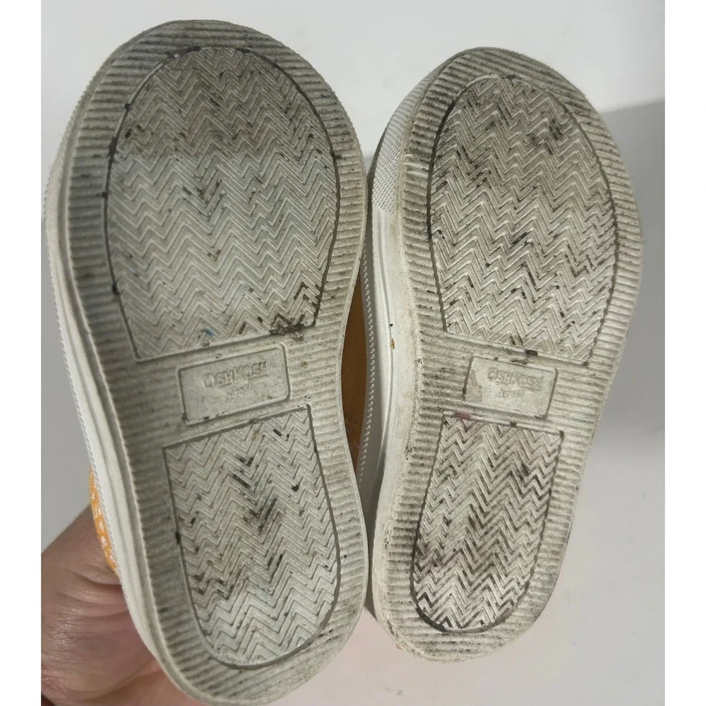 OshKosh Bgosh Lulutop Yellow Floral Slip On Sneakers Toddler Girls Size 5M